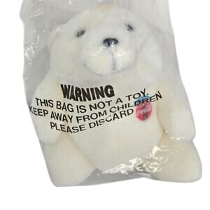 Vintage Coca Cola Polar Bear Red Logo Mascot Stuffed Animal Plush Toy 7"